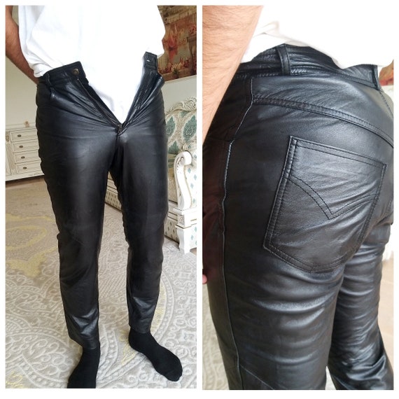 Mens Leather pants S Leather Clothing Western Retr