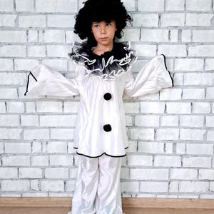10-12 years baby kids Pierrot costume clown costume children kids child boys Circus costume carnival  halloween costume clown cosplay