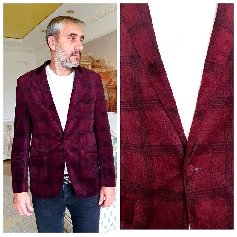 Men's Velvet Jackets Men's Jackets Vintage Men's Etsy
