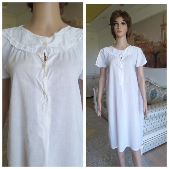 chemise Antique slip dress XL Antique Nightshirt … - image 1