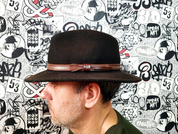 Brim Hat Fedora Hat Alpine hat mens Hat folk hat … - image 1