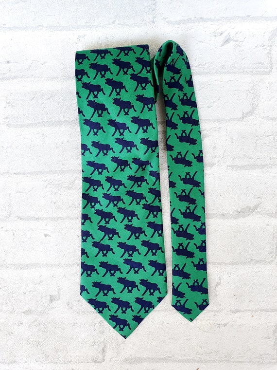 wedding tie Green tie groom tie animal tie animal… - image 6