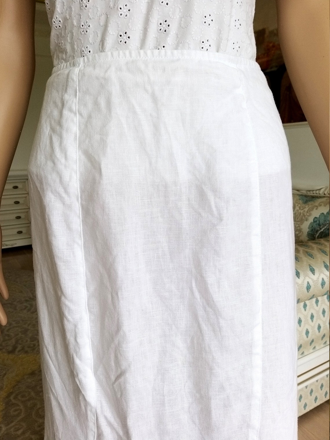 White Linen skirt womens skirt XL White skirt white long skirt | Etsy