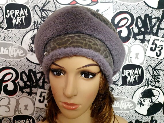 gray hat retro hat Beanie Hat women accessories w… - image 2