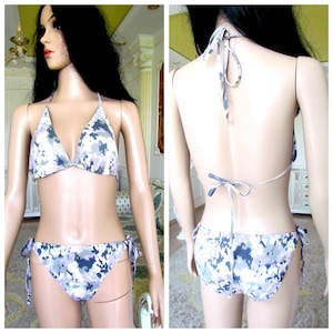 two piece swimsuit Camo Swimsuit Vintage Camo Bikini Set camouflage Swimsuit Two Piece Bikini Bottoms bikini Top camouflage Bikini L