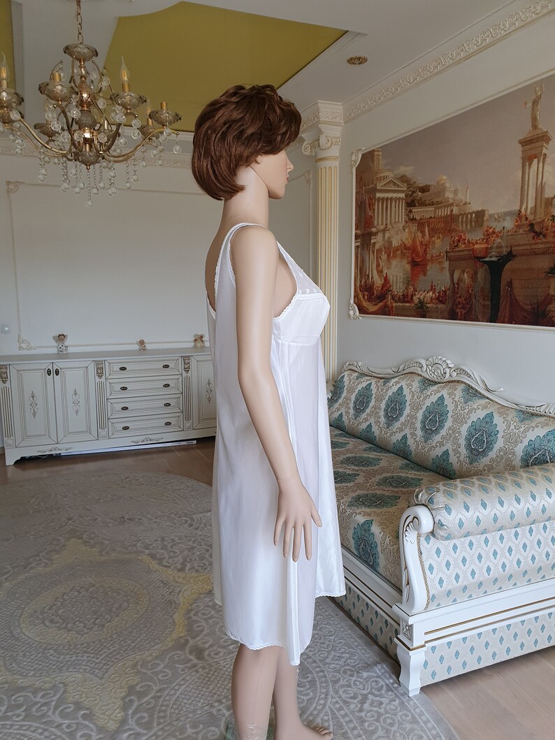 Ivory Nightgown L Wedding Lingerie Sheer Slip Dress Bridal Etsy