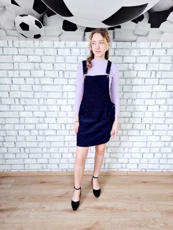 Robe Salopette Robe Bleu Marine Enfant Robe Tablier Bleu Marine En