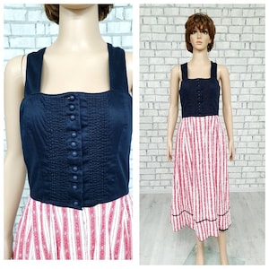 retro Dirndl S oktoberfest dress  long Black Dirndl Dress Oktoberfest Clothing bavarian dress German Dress Festival Dress Folk Dress