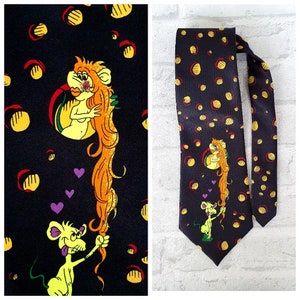 mouse Necktie collectible tie novelty tie mens tie Unlimited Necktie silk tie Statement Tie cartoon tie mouse print tie black animal Necktie