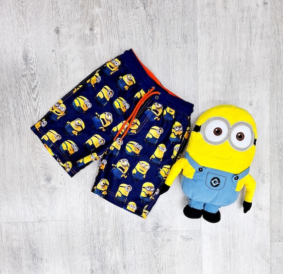 5T Navy Blue Shorts Baby Boys Shorts Minion Print Shorts Kids