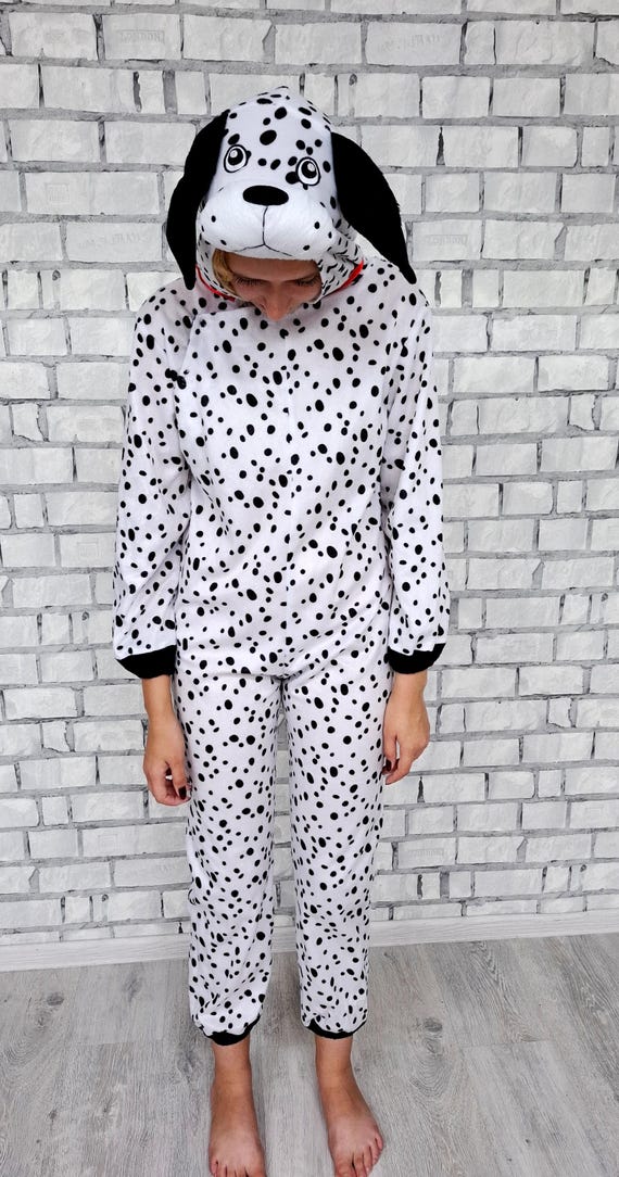 10 12 Y. Dalmatian Costume Party Clothing Dog Kigurumi Kids Cosplay Dog Costume Halloween Costume Dog Pajamas Jumpsuit Romper Animal Onesie Etsy UK