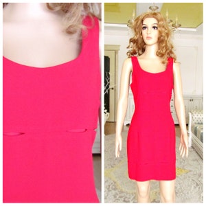 70s dress women mini dress vintage prom dress party dress disco dress Neck Dress red dress evening dress Size 14
