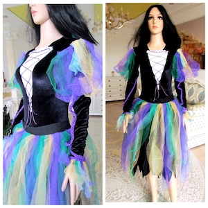 womens witch Clothing witch skirt halloween skirt halloween Clothing halloween costume witch costume Witch tutu skirt cosplay M