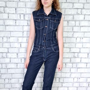 womens overall pants M Denim Overall vintage Denim jumpsuit Denim Pants jean overalls Retro overalls Denim Coverall  grunge jeans Coverall