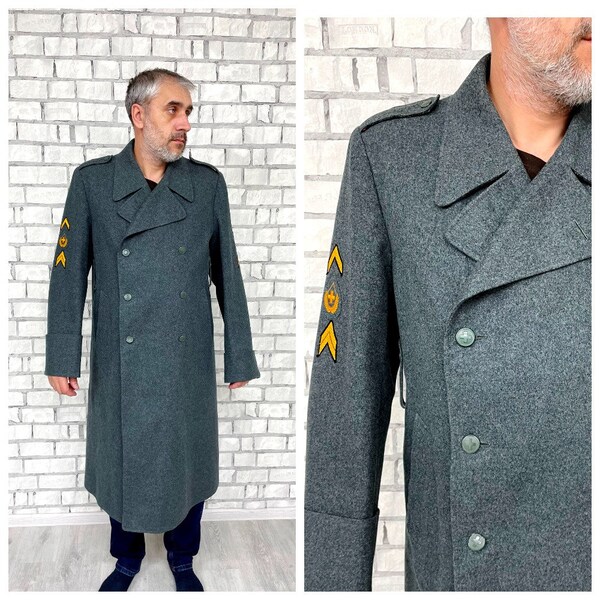 Vêtements militaires STYLE MILITAIRE Manteau militaire en laine pour hommes M/L uniforme militaire suisse pardessus manteau militaire Militaria