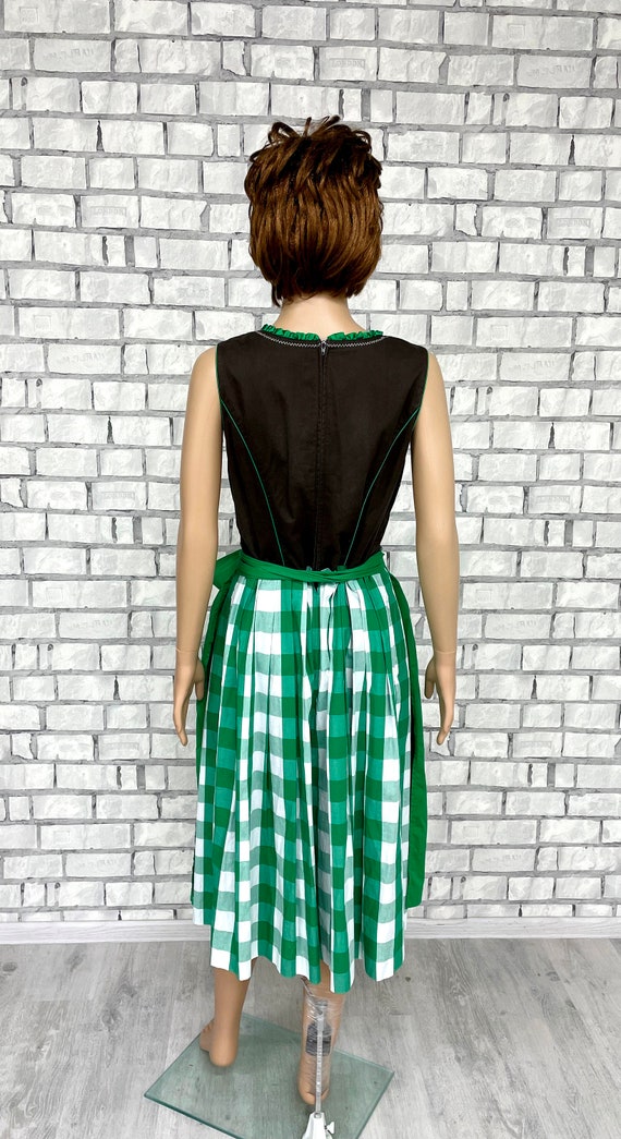 Green Gingham Dirndl Dress M Oktoberfest Clothing… - image 9