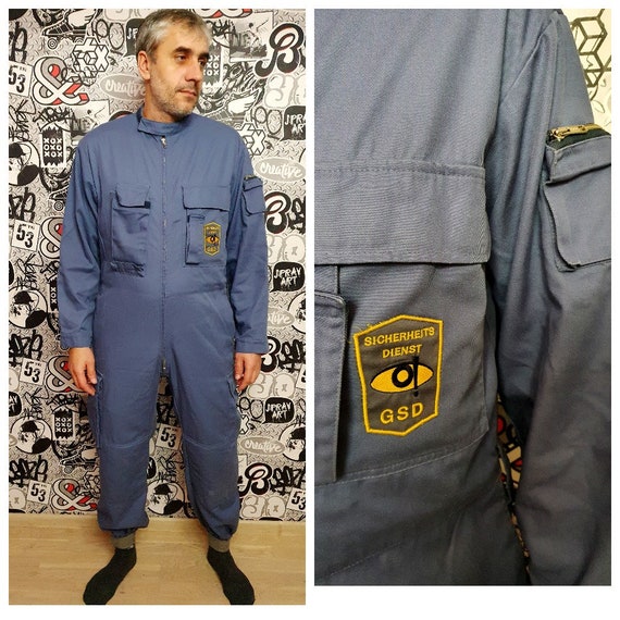 Ropa de trabajo Una pieza gris Mono gris vintage Mono hombre Mono  cremallera para hombres Moollo utilitario mecánico uniforme L -  México