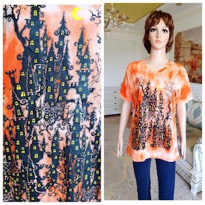 halloween regalo UNISEX t-shirt donna M t-shirt uomo t-shirt arancione halloween t-shirt halloween camicia tie dye shirt cartone animato t-shirt