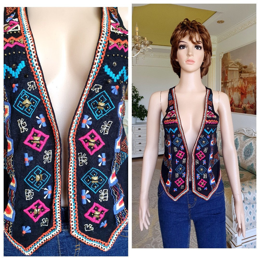 Festival Vest Mexican Vest Embroidery Vest Women Vest Boho Etsy