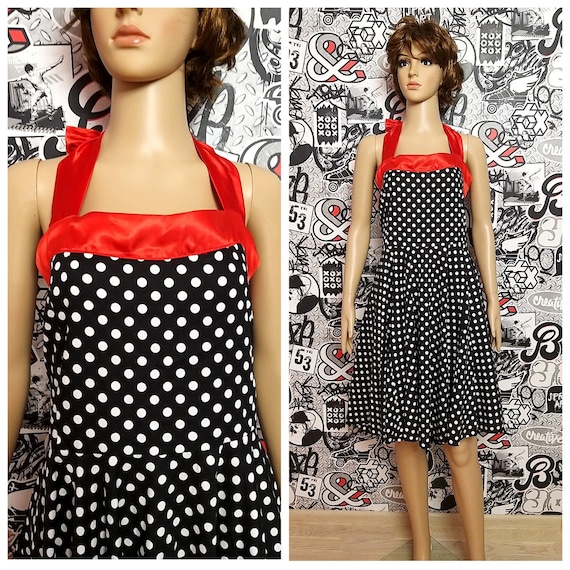 80s Rockabilly dress prom dress circle dress wome… - image 1