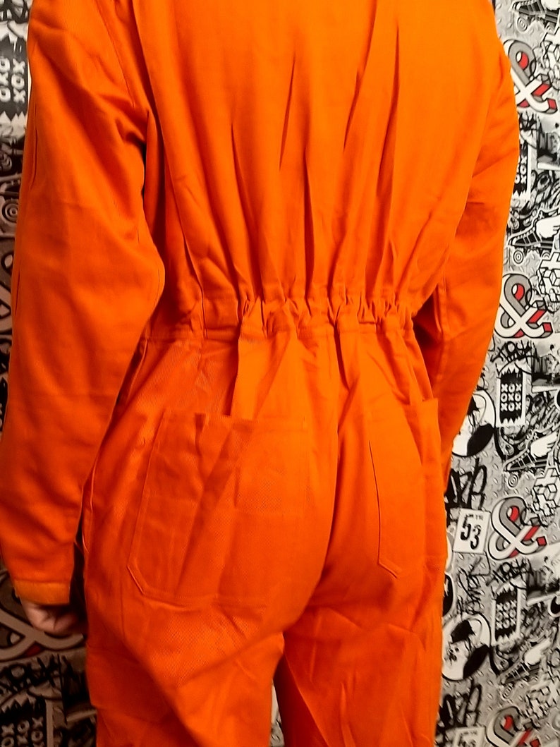 One Piece orange Coveralls vintage orange Jumpsuit mens Overalls mens Coveralls utility workwear mechanic uniform XL