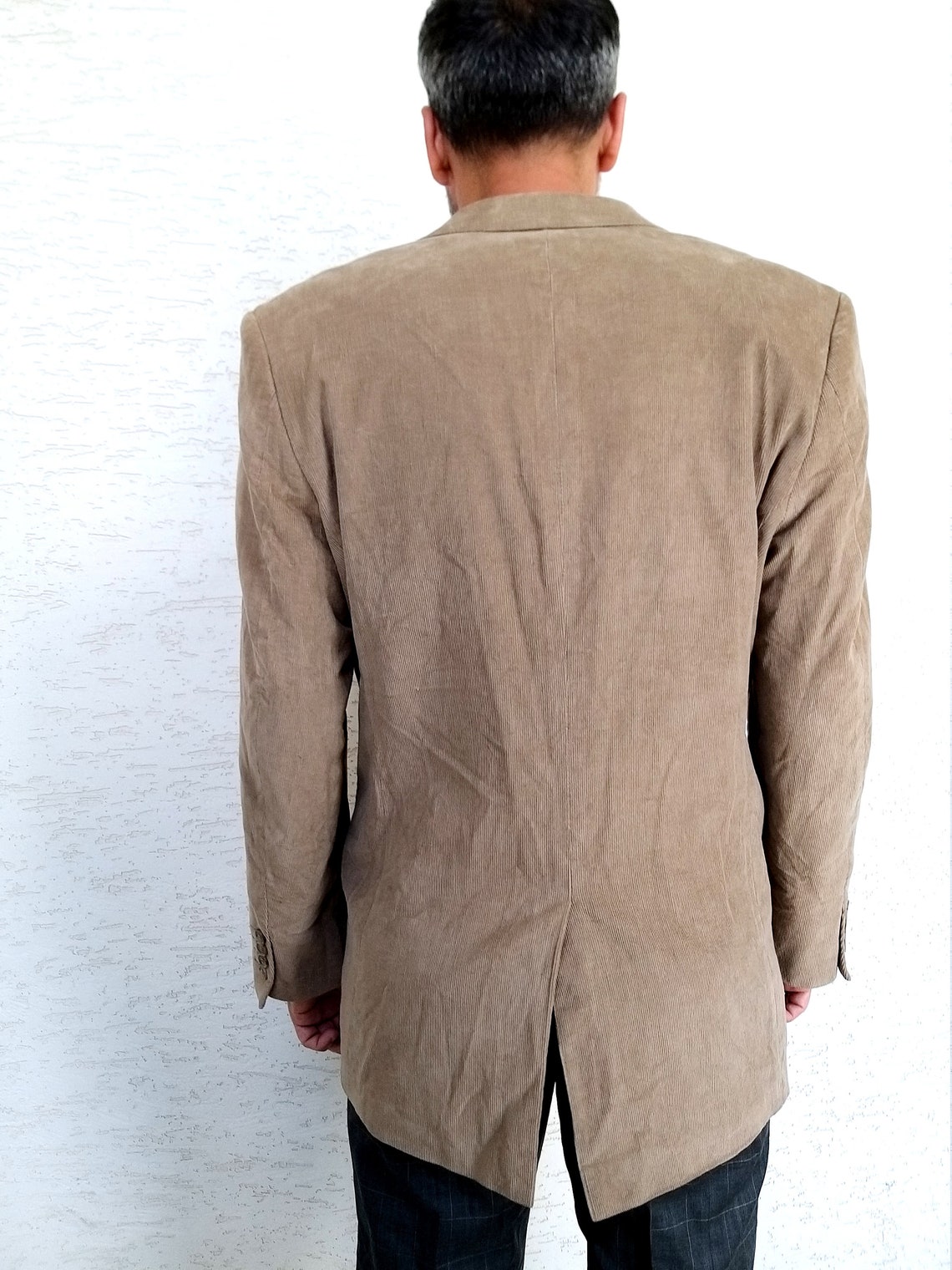 HANG LOOSE Corduroy Jacket, Men's Size S cotton brown type Vintage Second Hand