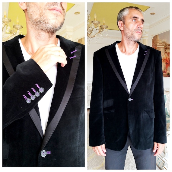 mens velvet jackets Mens jackets Vintage Mens blac