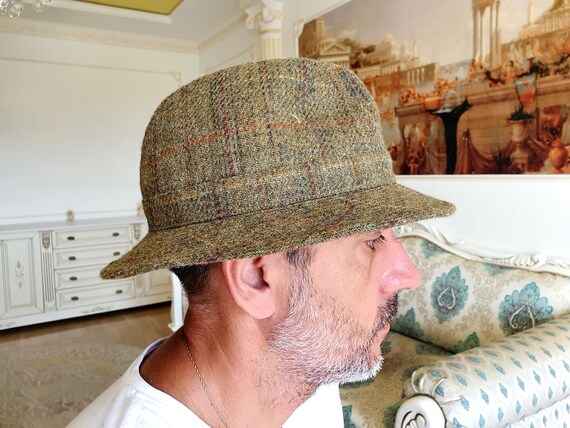 Alpine hat mens Hat folk hat  Khaki Hat formal ha… - image 3