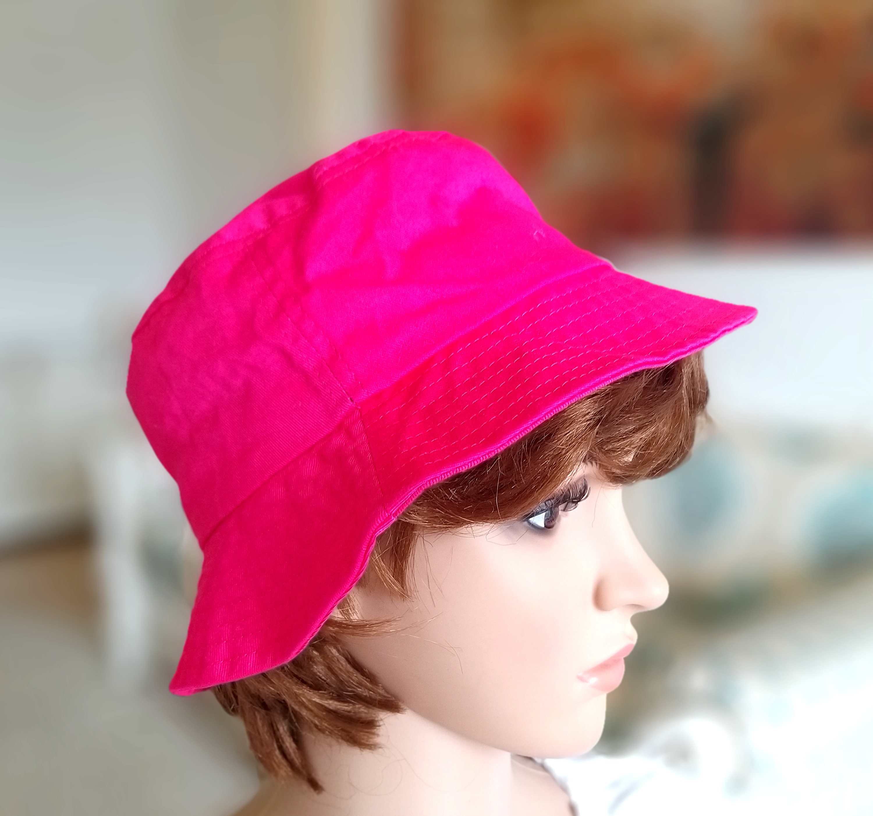 Beach hats pink bucket hat women accessories women hat summer | Etsy