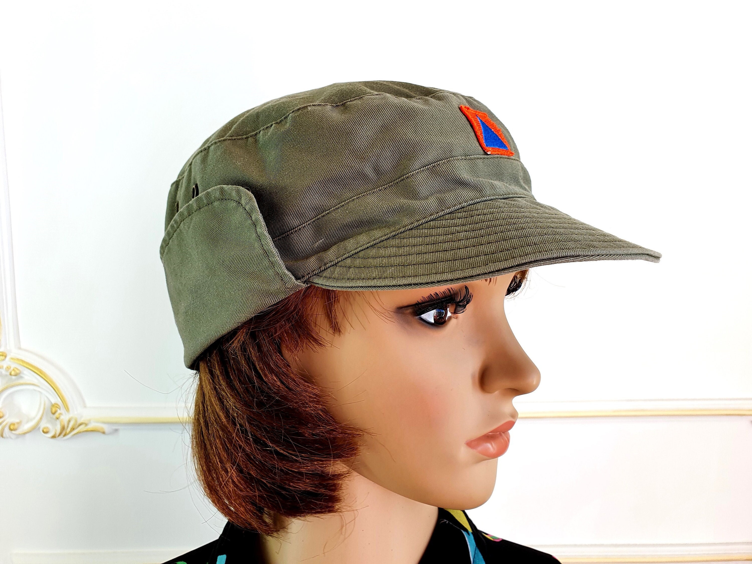 Khaki Military Hat - Etsy