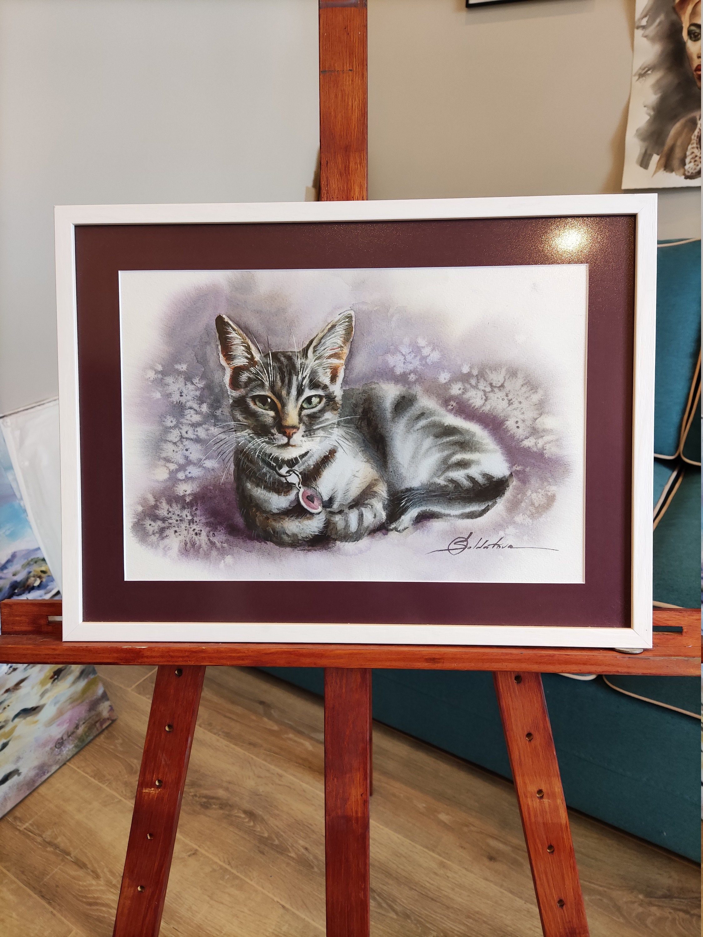 Custom Pet Portrait Original watercolor Painting Comission | Etsy