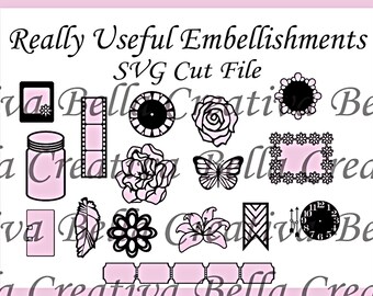 Really Useful Embellishments - SVG Files for Electronic Cutting Machines - Instant Download - Resizable - Scrapbooks, Journals, Mixed Media