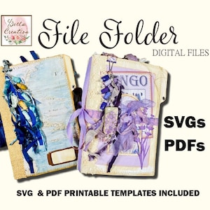 File Folder - SVG Cut Files & PDF Printable Templates - Video Tutorials, PDF Instructions