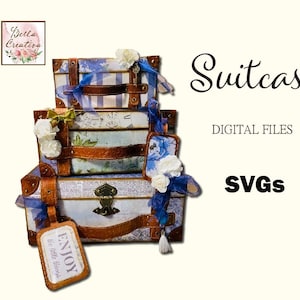 SVG Suitcase - Cut Files for Electronic Cutting Machines - Suitcase, Gift Box, 3D, Video Tutorials, PDF Instructions