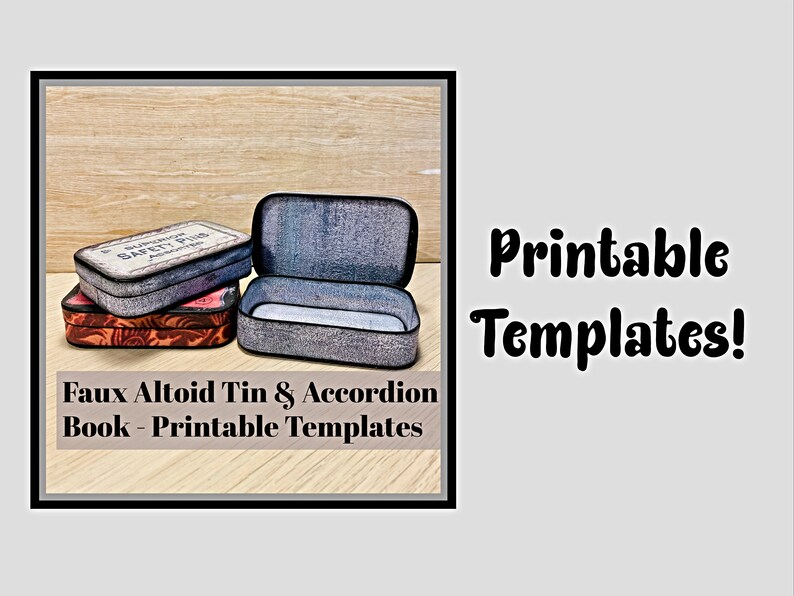 Faux Altoid Tin & Accordion Book Printable Templates A4 and Etsy UK