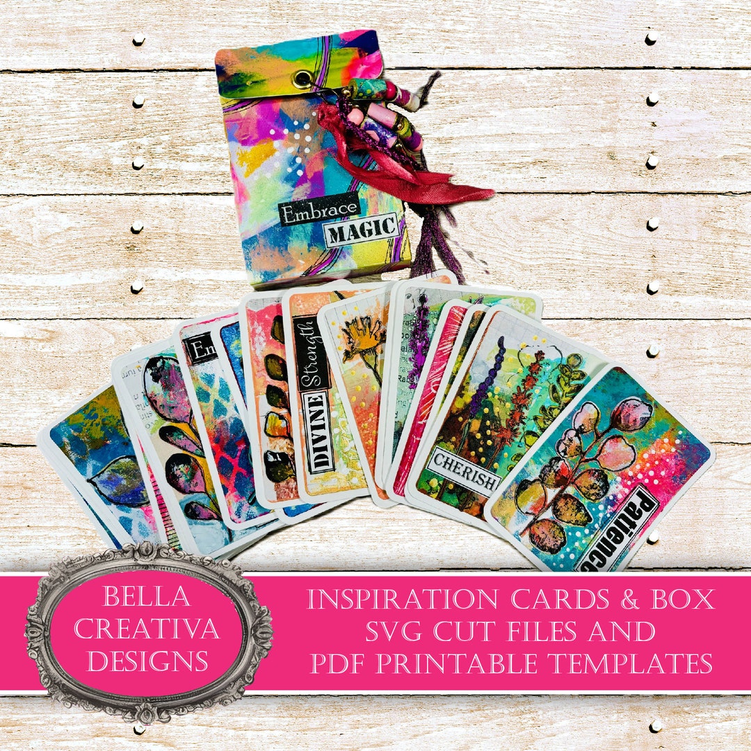 Inspiration Cards and Box - SVG Files and Printable Templates - PDF ...