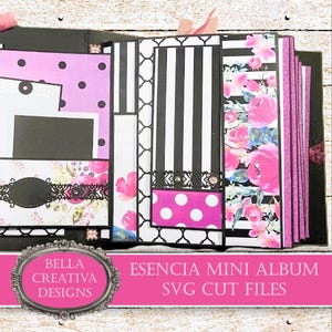 Esencia SVG Mini Album - File di taglio versatili per creare il tuo mini album, istruzioni PDF, tutorial video