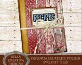 Expandable Recipe Folder - SVG Files, PDF Instructions, Video Tutorials