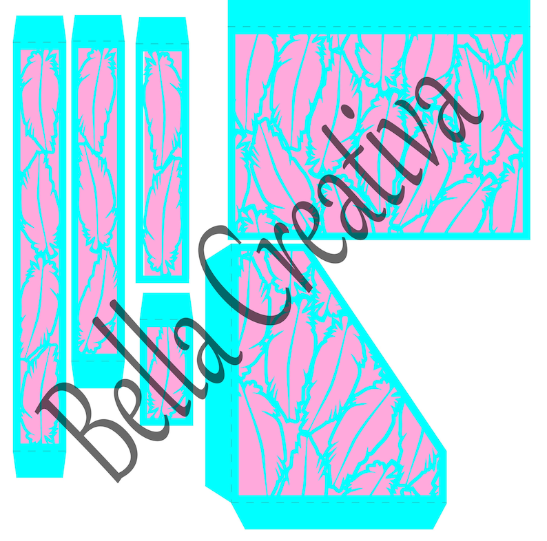 Feathers SVG Window Pockets Add On to Complement the Esencia SVG Mini Albm