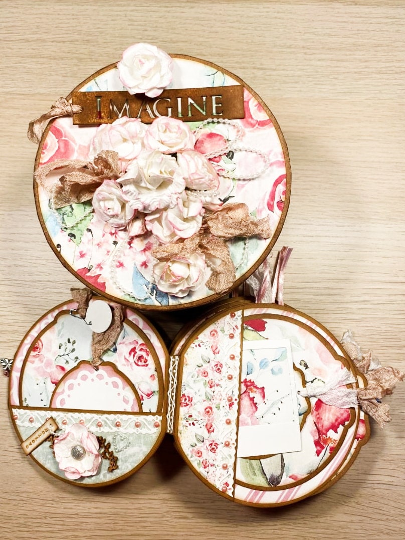 Hat Box & Circular Mini Album SVG Cutting Files for Etsy