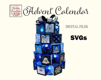 Advent Calendar - SVG Cut Files for Electronic Cutting Machines - Video Tutorials, PDF Instructions