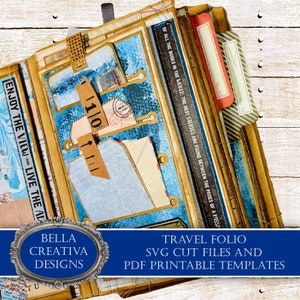 Travel Folio/Mini Album - SVG-Dateien und druckbare Vorlagen - PDF-Anweisungen, Video-Tutorials