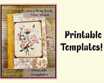 6 x 4 Brag Book Mini Album - Printable Templates, PDF Instructions, Video Tutorials