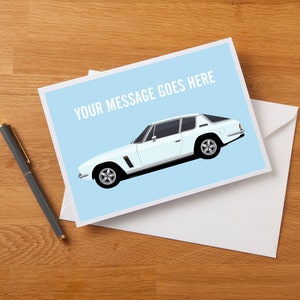 Carte de voeux personnalisée Jensen Interceptor Fan Art/carte d'anniversaire/nouvelle carte de travail/carte de retraite, nombreuses couleurs.
