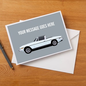 Carte de voeux personnalisée Triumph Stag Fan Art, carte d'anniversaire