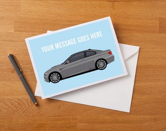 Personalised 3 Series M3 Fan Art Greetings Card/Birthday Card/Congratulations Card/Get Well Soon Card/