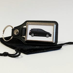 Type R (EP3) illustration Key Ring, Key Chain, Key Fob, Chrome Metal and Faux Leather, Car Gift, Many car colours available,