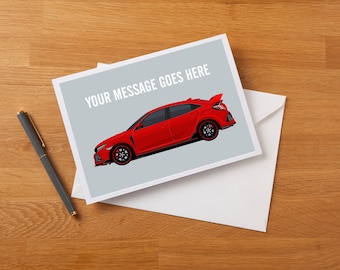 Carte de voeux personnalisée Fan Art Civic Type R FK8