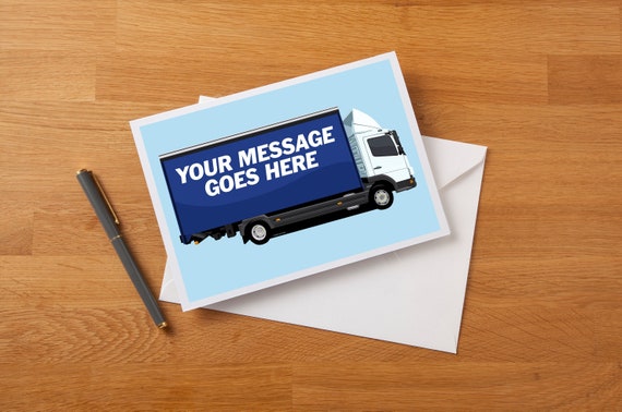 Carte De Vœux Vierge, Noire (insertion) – Big Rig Mack Truck