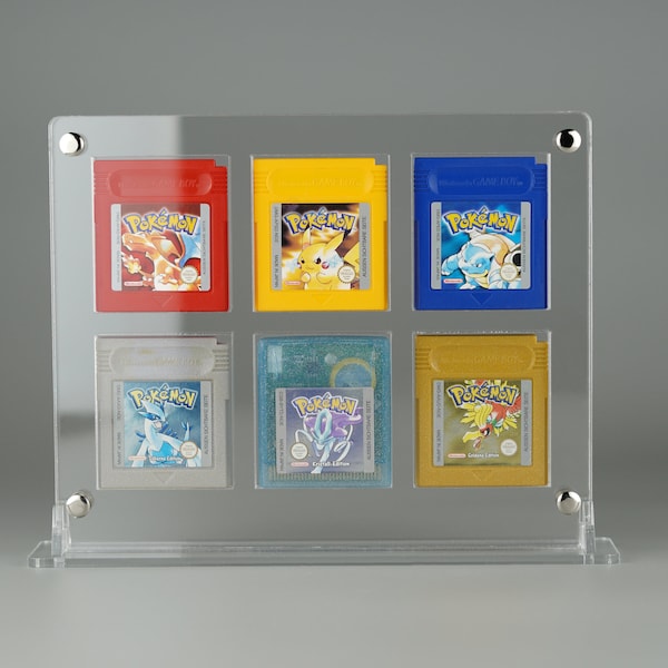Acrylic Display Stand for 6 Nintendo Gameboy Classic and Color Modules